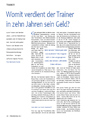 Trainermarketing: Womit verdient der Trainer in zehn Jahren sein Geld?